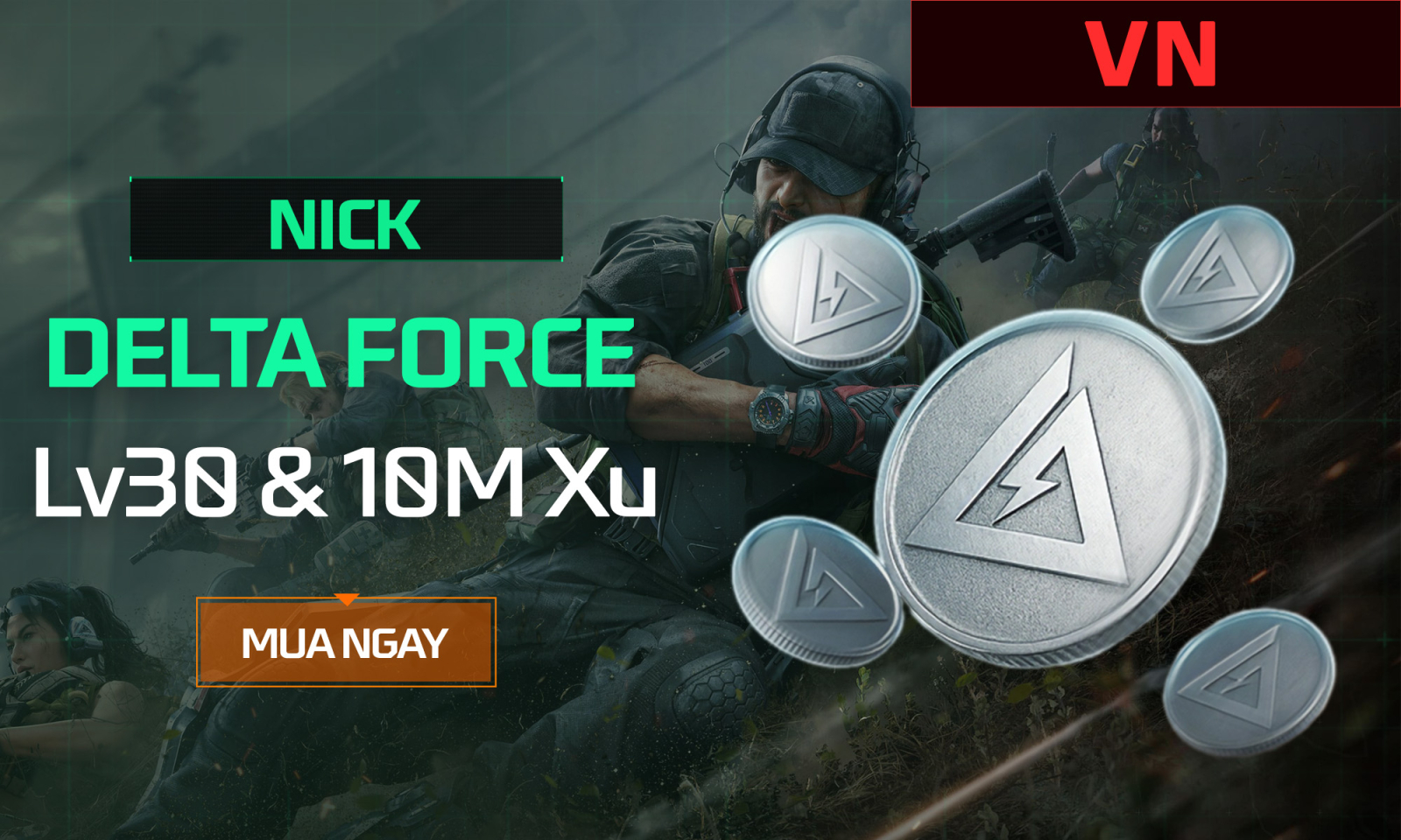 Nick Delta Force Level 30 & 10M Xu