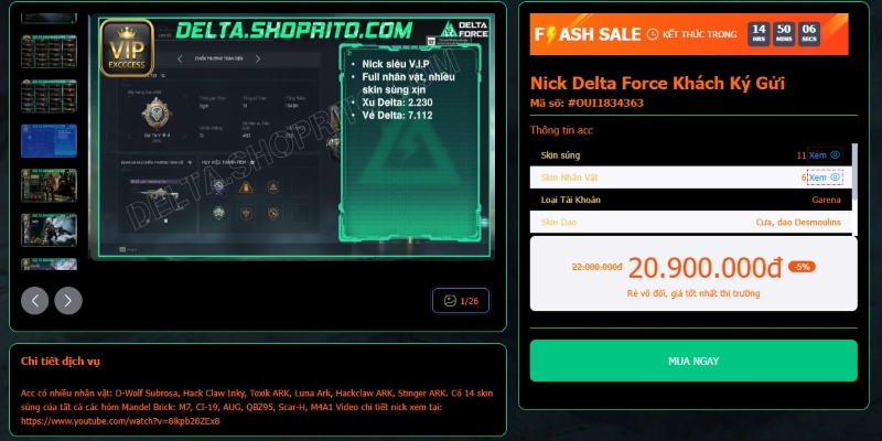 Chi Tiết Nick Delta Force Khách Ký Gửi