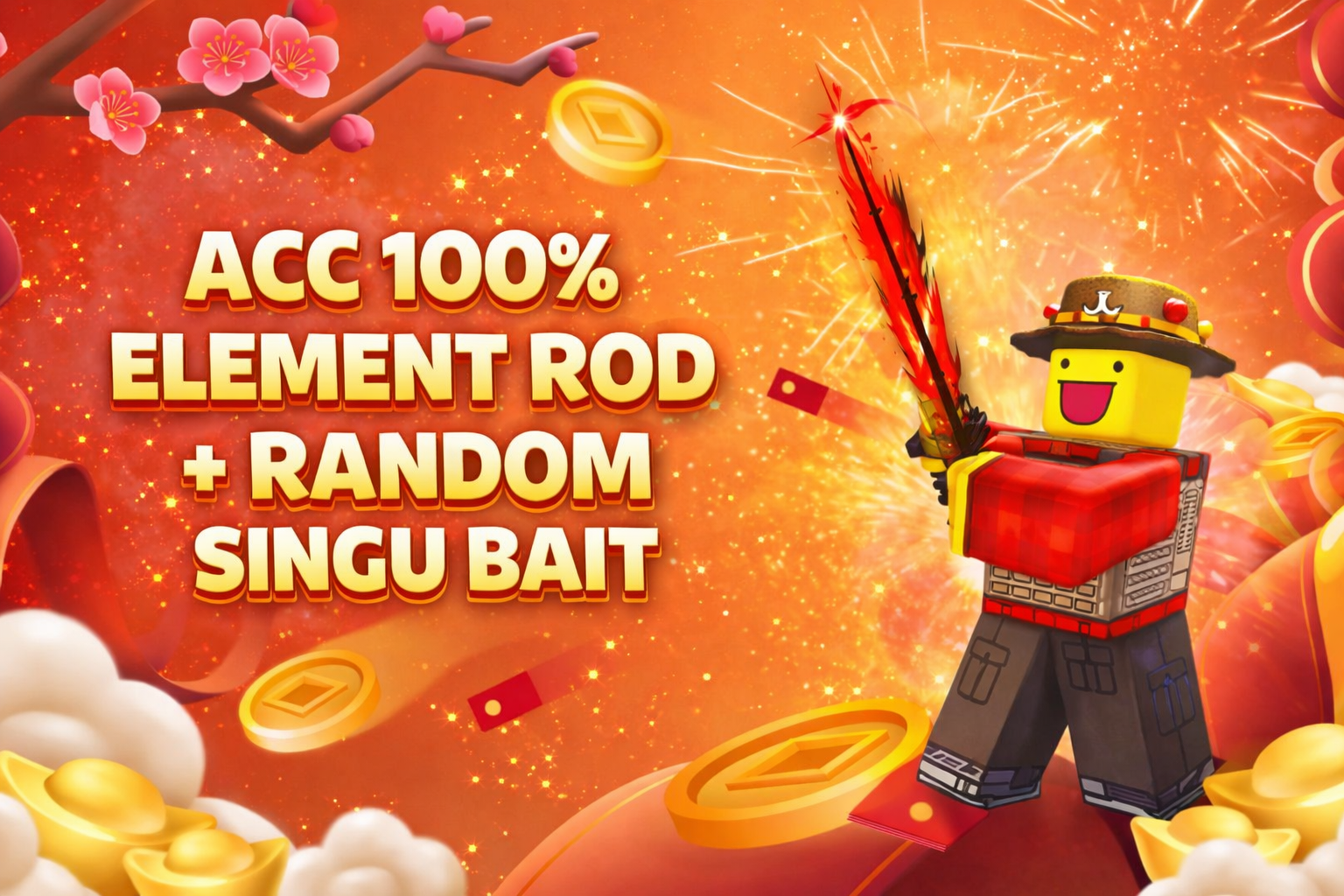 Acc 100% Element Rod + Random Singu Bait