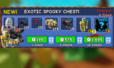 Grow a Garden Exotic Spooky Chesti - 1 chest 199