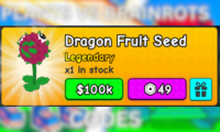 Plants Vs Brainrots Dragon Fruit Seed 49