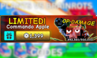 Plants Vs Brainrots Limited Commando Apple 1399