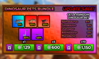 Raise Animal x1 Dinosaur Pets Bundle 129