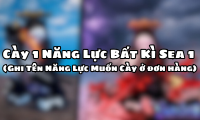 Cày 1 Năng Lực Bất Kì Sea 1 ( Ghi Tên Năng Lực Muốn Cày ở đơn hàng )