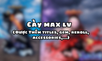 Cày max lv ( được nhiều reroll,race reroll,gem,gold,…)