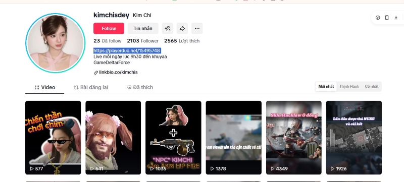 Giới thiệu về Streamer Kim Chi