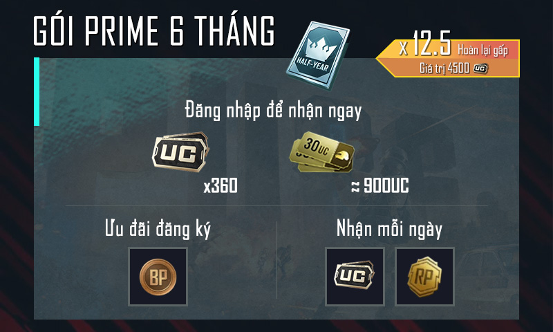 Gói Prime 6 Tháng