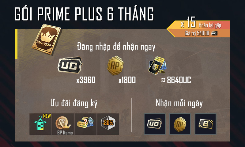 Gói Prime Plus 6 Tháng