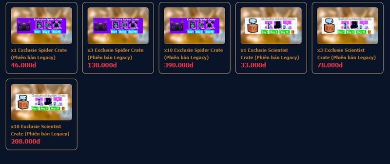 Rương Exclusive Crates (Phiên bản Legacy)