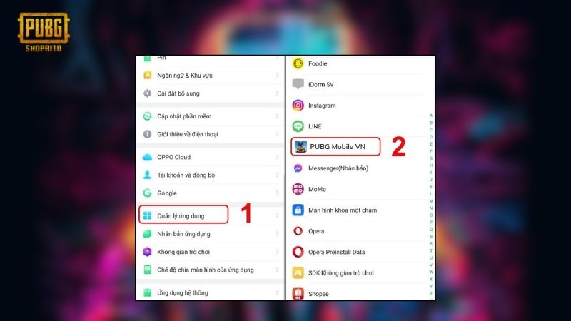 Tìm và chọn PUBG Mobile. Tìm và chọn PUBG Mobile.