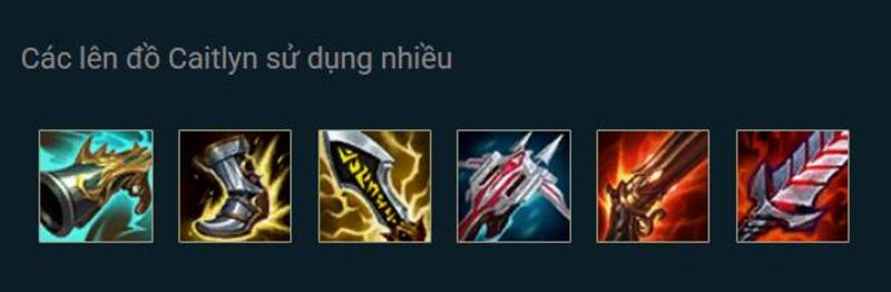 Cách lên đồ Caitlyn sử dụng nhiều Cách lên đồ Caitlyn sử dụng nhiều