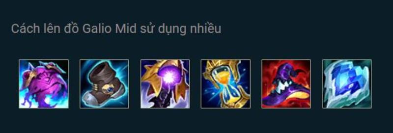 Trang bị khuyên dùng cho Galio