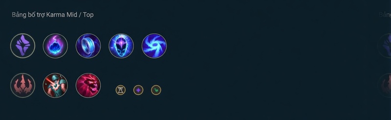 Bảng ngọc Karma đường giữa
