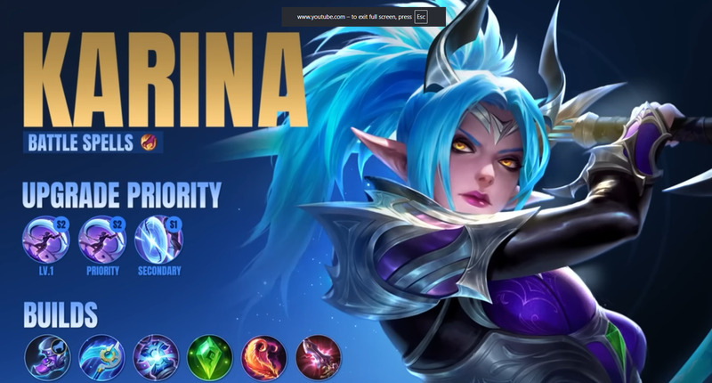 Cách lên trang bị Karina