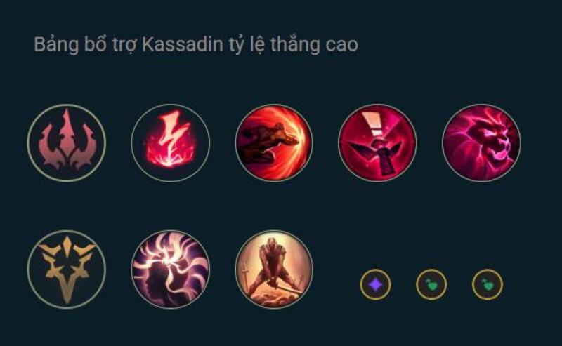 Bảng ngọc Kassadin chuẩn nhất