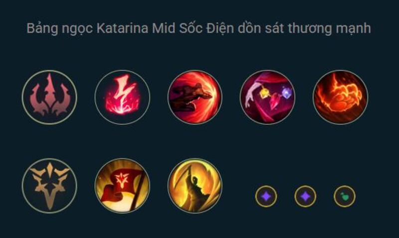 Bảng ngọc Katarina chuẩn nhất Bảng ngọc Katarina chuẩn nhất
