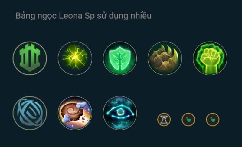 Bảng ngọc Leona sử dụng nhiều