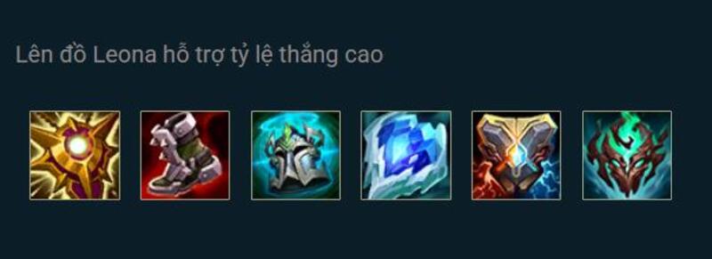 Trang bị Leona tỷ lệ thắng cao