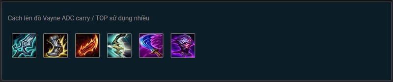 Cách lên đồ cho Vayne