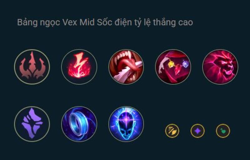 Bảng ngọc chuẩn cho Vex Bảng ngọc chuẩn cho Vex