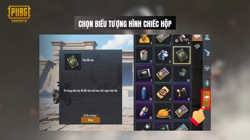 Tìm và Sử Dụng Thẻ Đổi Tên