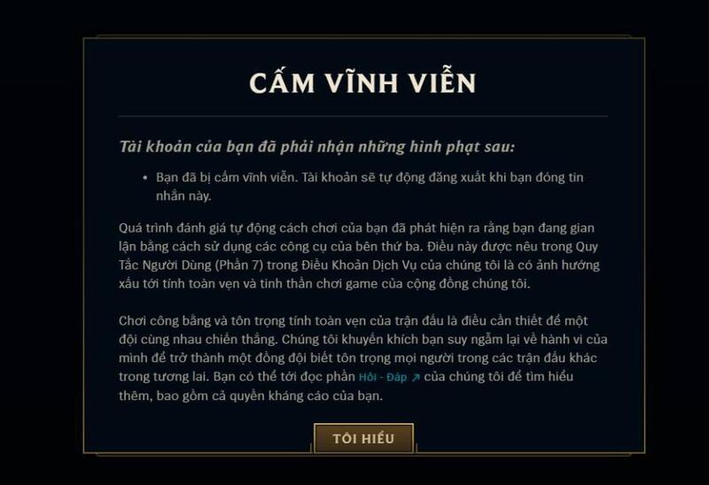 Acc TFT bị xóa vĩnh viễn