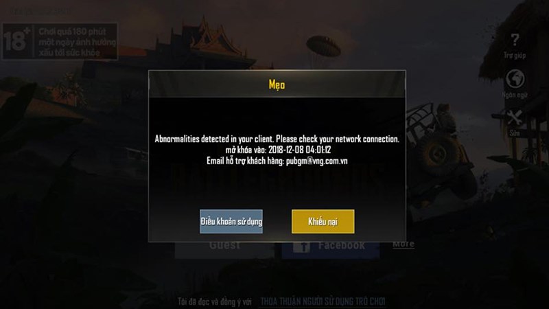 Vi phạm có thể bị khóa tài khoản PUBG Mobile Vi phạm có thể bị khóa tài khoản PUBG Mobile