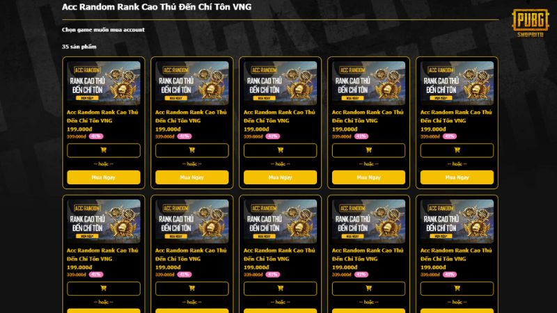 Mua acc pubg mobile random tại pubg.shoprito.com Mua acc pubg mobile random tại pubg.shoprito.com