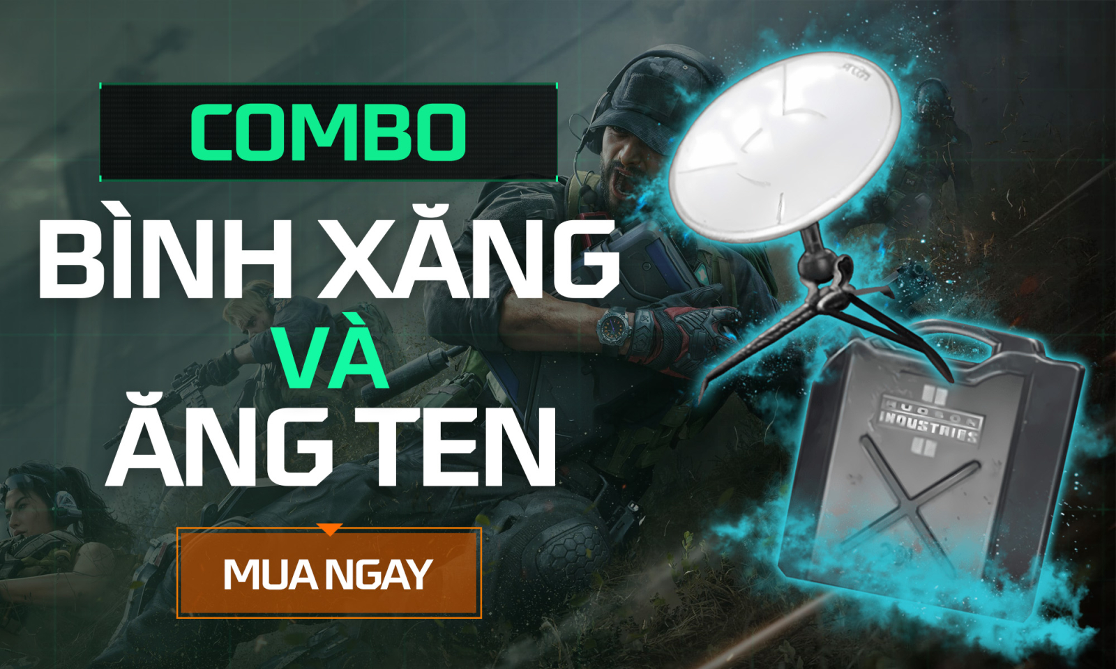 Combo Bình Xăng và Ăng Ten