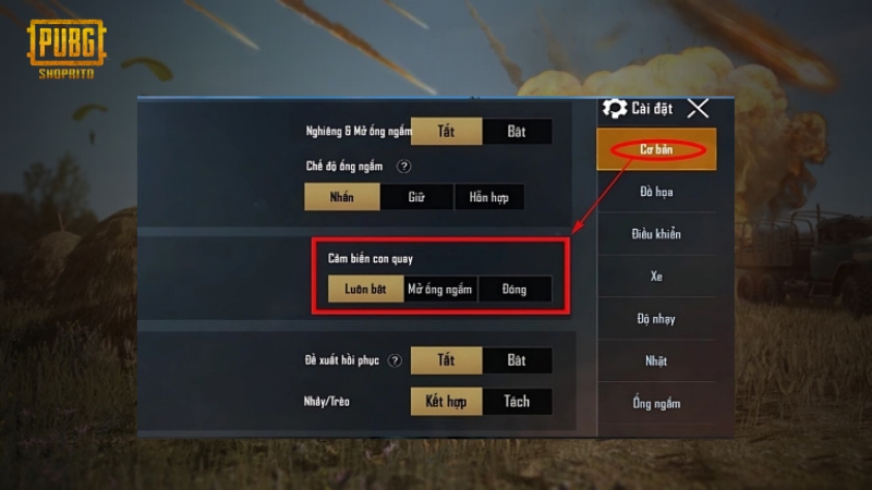 Tinh Chỉnh Độ Nhạy (Sensitivity) 