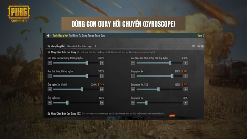 Dùng Con Quay Hồi Chuyển (Gyroscope)