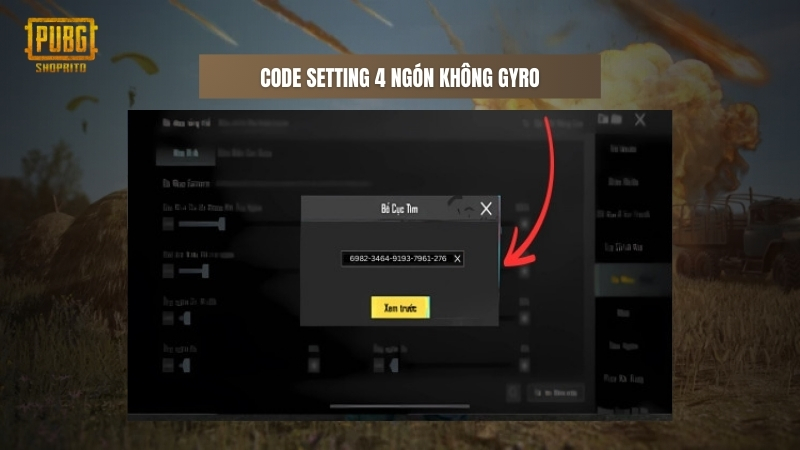 Code Setting 4 Ngón KHÔNG Gyro