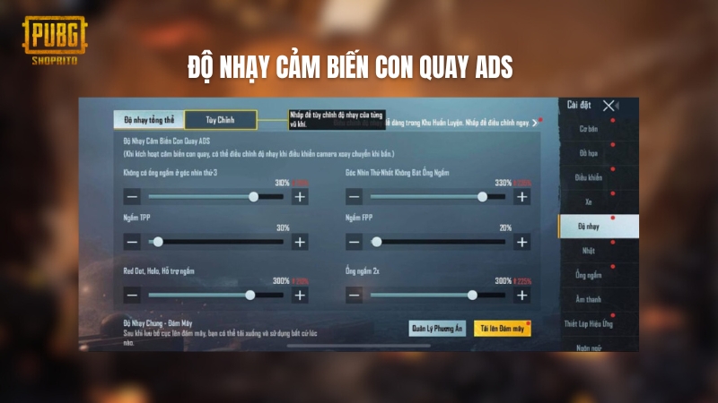 Tinh Chỉnh Độ Nhạy ADS