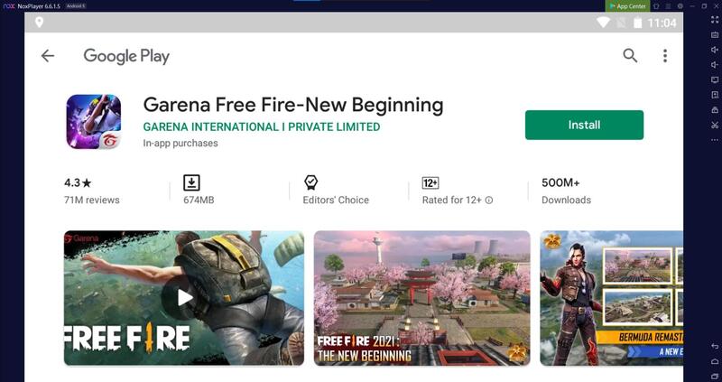 Tải game Free Fire từ trình giả lập