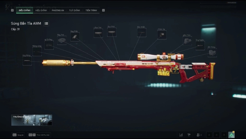 Hệ thống vũ khí và trang bị trong game