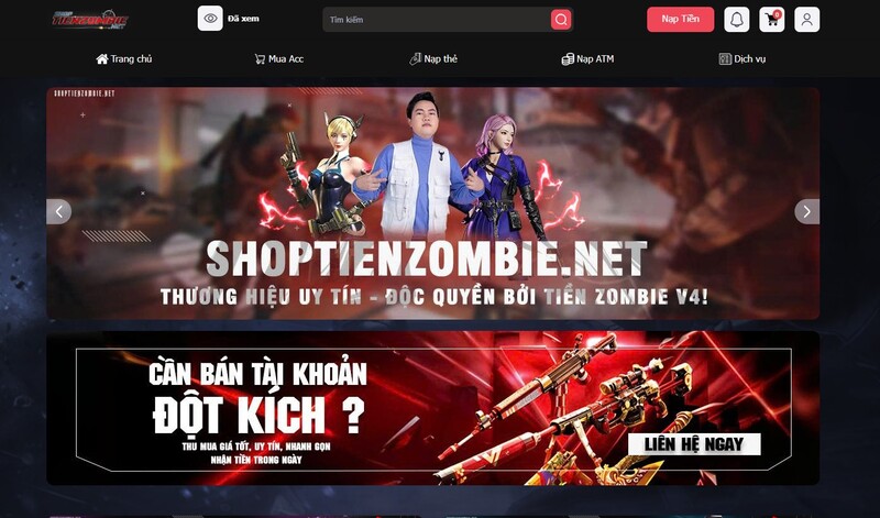Nhiều người chọn shoptienzombie.net để mua acc CF