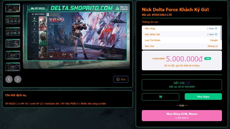 Chọn đúng loại acc Delta Force trước khi mua