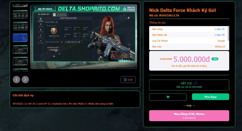 Nick Delta Force Khách - Ký gửi tại shop Delta Force Rito