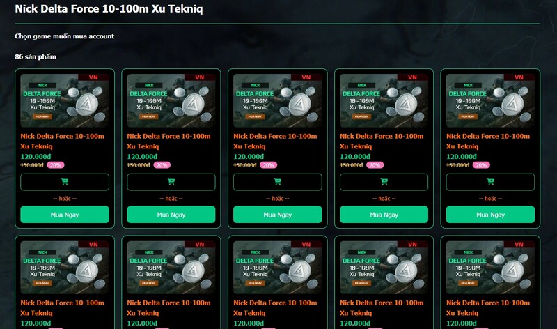 Nick Delta Force 10-100m Xu Tekeng tại shop Delta Force Rito