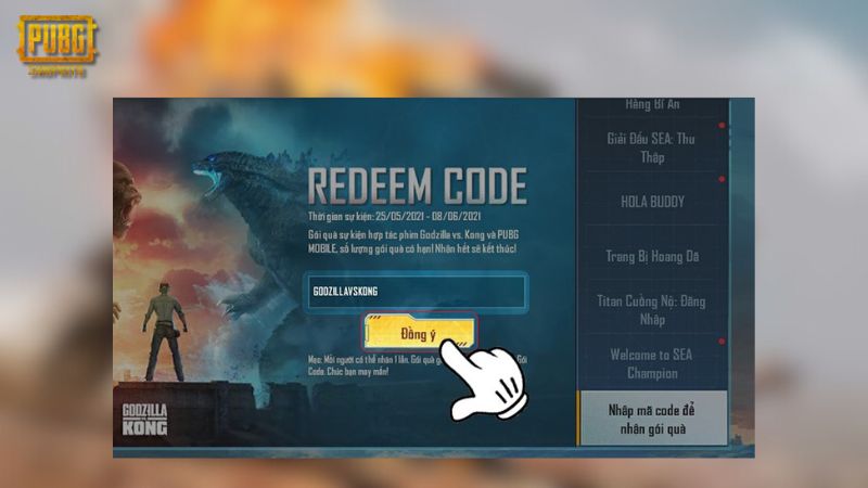Nhập code và ấn xác nhận Nhập code và ấn xác nhận