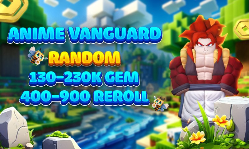 Anime Vanguards 130k - 230k gems + Random 400 - 900 Trait Rerolls