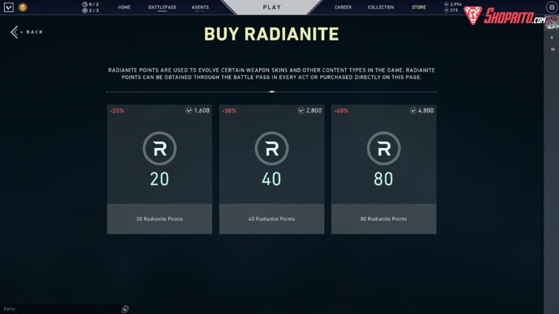 Radianite Points