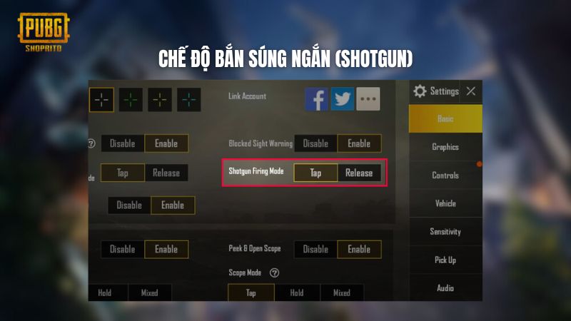 Chế độ bắn súng ngắn (Shotgun) Chế độ bắn súng ngắn (Shotgun)
