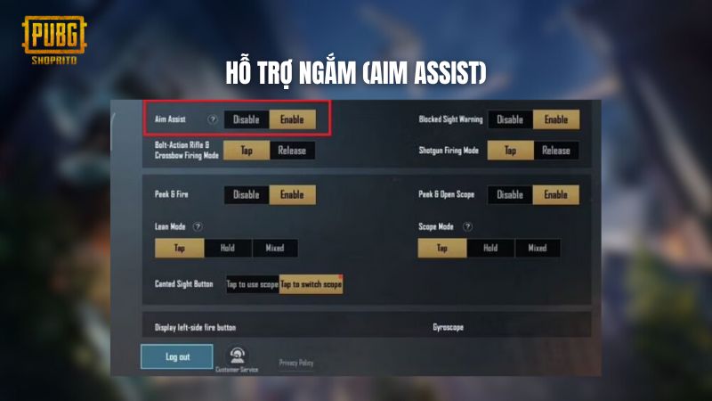 Hỗ trợ ngắm (Aim Assist) Hỗ trợ ngắm (Aim Assist)