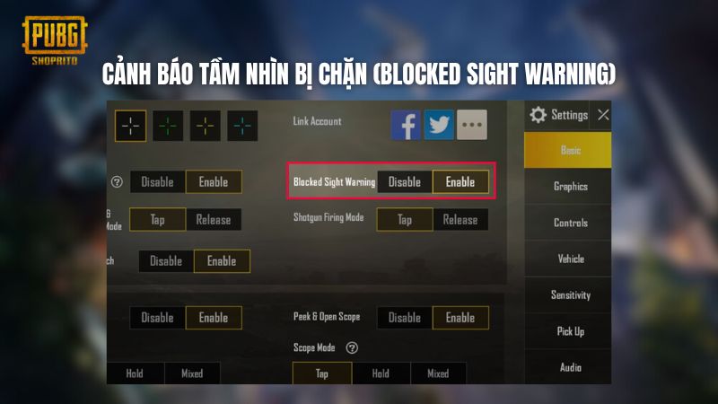 Cảnh báo tầm nhìn bị chặn (Blocked Sight Warning) Cảnh báo tầm nhìn bị chặn (Blocked Sight Warning)