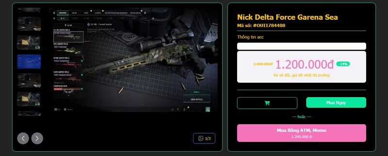 Hướng dẫn mua acc & nạp Delta Coin tại shop acc DF Rito