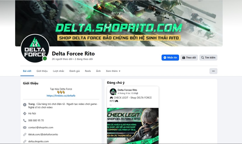 Fanpage Delta Force ShopRito