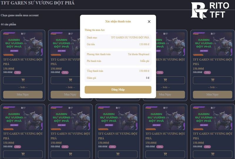 Mua acc và trải nghiệm chỉ trong vài phút Mua acc và trải nghiệm chỉ trong vài phút