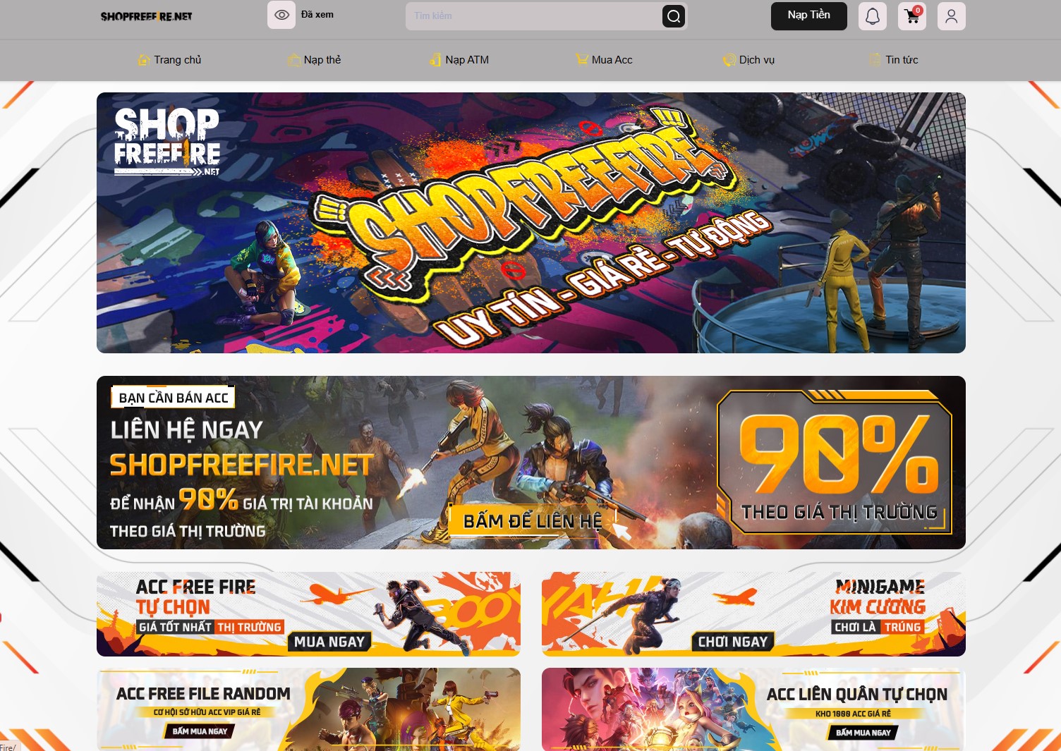 ShopFreeFire.net - Shop Free Fire uy tín giá rẻ