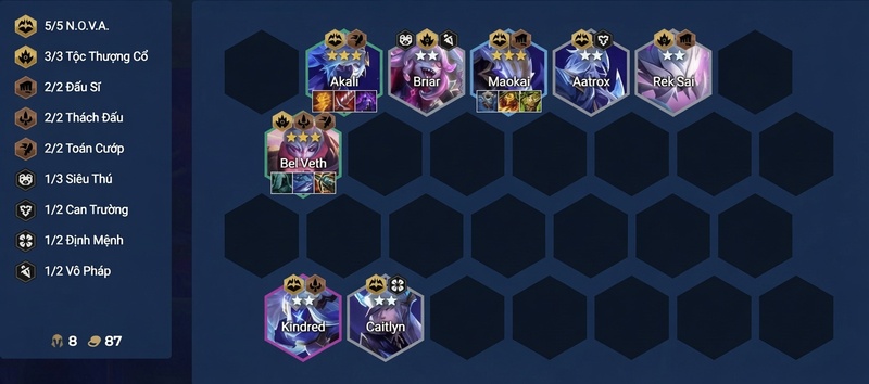 Đội hình Reroll N.O.V.A Tộc Thượng Cổ
